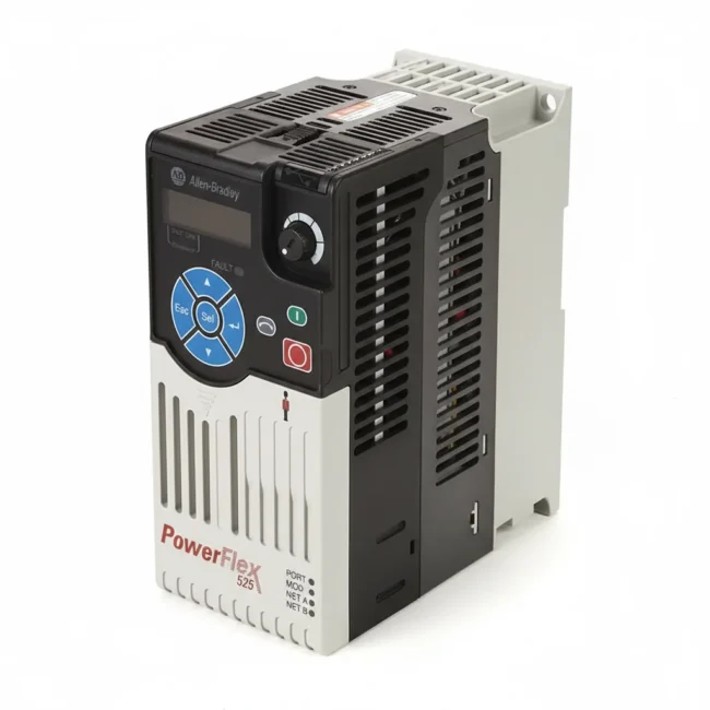 PowerFlex 525 交流變頻器專為小型馬達控制至中型應用設計。提供簡易的安裝與使用介面，具備基本的能效管理功能。適合小型機械設備與低端應用，提供經濟實惠的馬達控制解決方案。